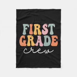 Grade Crew Retro Groovy Eerste Dag van de School Fleece Deken