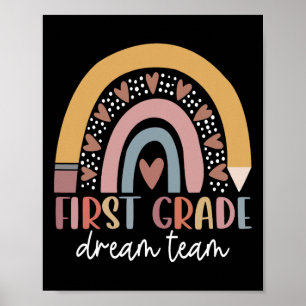 Grade Dream Team Teacher Kinder terug naar school Poster