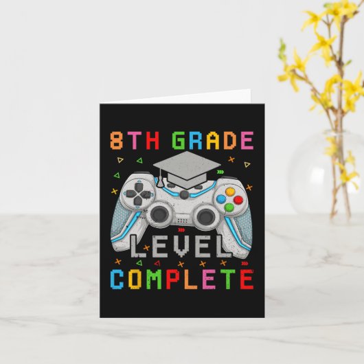 Grade Level Complete Gamer CL van 2024 Afstuderen Kaart (Gele Bloem)