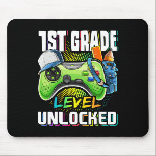 Grade Level Ontgrendeld Videospel Terug naar Schoo Muismat