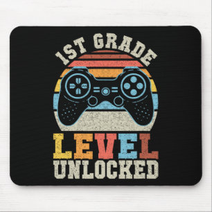 Grade Level Ontgrendelde Gamer 1e Dag van de Schoo Muismat