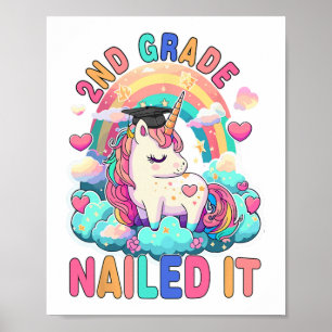Grade Nailed It Afstuderen Meisje Eenhoorn Afstude Poster