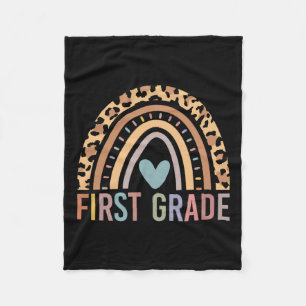 Grade Rainbow Girls Boys Teacher Team 1st Grade Sq Fleece Deken