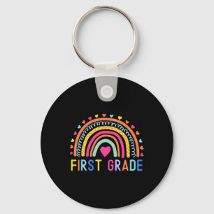 Grade Rainbow Girls Boys Teacher Team 1st Grade Sq Sleutelhanger