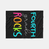 Grade Rocks Team 4e klas leraar Fleece Deken (Voorkant (Horizontaal))