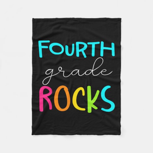 Grade Rocks Team 4e klas leraar Fleece Deken (Voorkant)