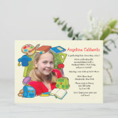 Grade School Afstuderen Fotouitnodiging Kaart (Staand voorkant)