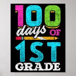 Grade Student 100e dag cadeau 100 dagen van de sch Poster