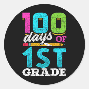 Grade Student 100e dag cadeau 100 dagen van de sch Ronde Sticker