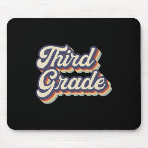 Grade Teacher Retro Vintage 3e klas Teacher Team Muismat