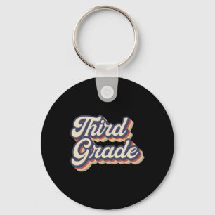 Grade Teacher Retro Vintage 3e klas Teacher Team Sleutelhanger