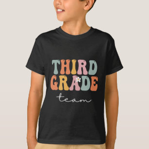 Grade Team Retro Groovy Vintage Eerste dag van de  T-shirt