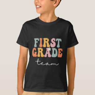 Grade Team Retro Groovy Vintage Eerste dag van de  T-shirt