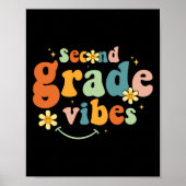 Grade Vibes 2e klas Team Retro 1e schooldag Poster (Voorkant)