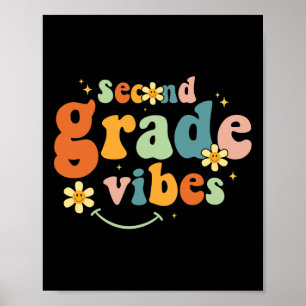 Grade Vibes 2e klas Team Retro 1e schooldag Poster