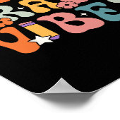 Grade Vibes Terug naar school Retro 4e klas leraar Poster (Hoek)