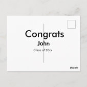 graden jongen voeg naam congrats datum jaar tekst briefkaart (Achterkant)