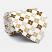 Graden van Brown Argyle Custom Stropdas (Opgerold)