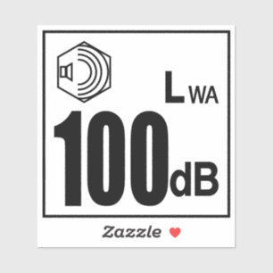 Graden van luidheid sticker