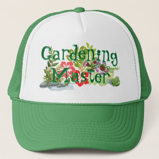 Gradening Master Trucker Hat. Trucker Pet (Voorkant)