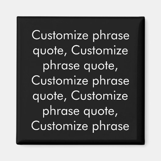 Gradenquote aanpassen, elegant zwart wit magneet (Voorkant)