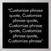 Gradenquote elegant zwart wit aanpassen poster (Voorkant)