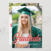 Gradiatie rood fotoscript Uitnodiging (Voorkant / Achterkant)