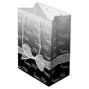 Gradiënt 25e Jubileum met witte boog Medium Cadeauzakje