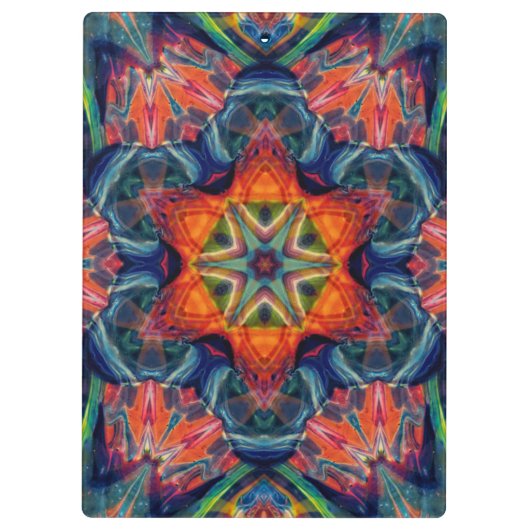 Gradiënt aardewarmer energie Kaleidoscope Klembord (Achterkant)
