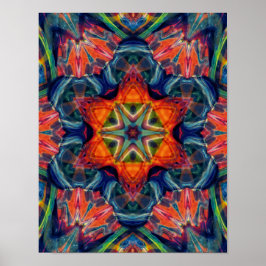 Gradiënt aardewarmer energie Kaleidoscope Poster