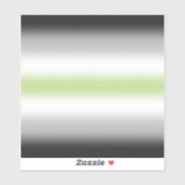 Gradient Agender Pride Flag met aangepaste naam Sticker (Vel)