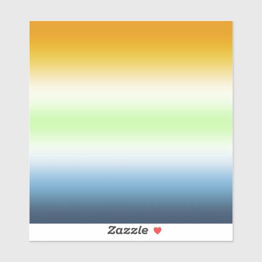 Gradient AroAce Agender Pride Sticker (Vel)