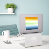 Gradient AroAce Agender Pride Sticker (Laptop op bureau)