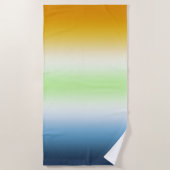 Gradient AroAce Agender Pride Strandlaken (Voorkant)