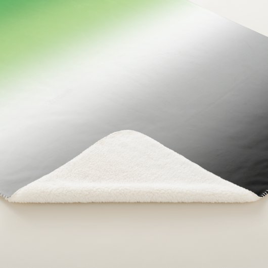 Gradient Aromantic Flag – Kleurrijke Aromantische Sherpa Deken (3/4)