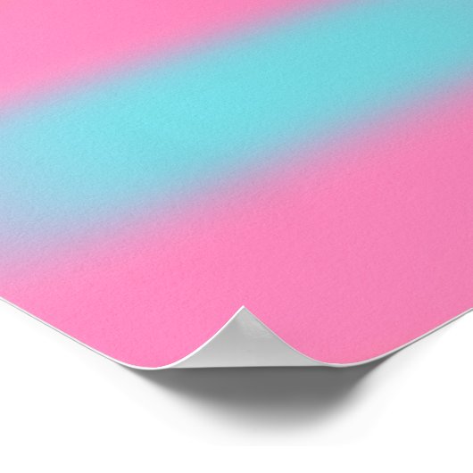 Gradiënt Aura roze en blauw Poster (Hoek)