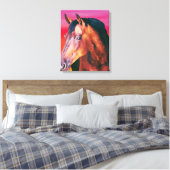 Gradiënt Bay Horse Canvas Afdruk (Insitu (Slaapkamer))
