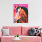 Gradiënt Bay Horse Canvas Afdruk (Insitu (Woonkamer))