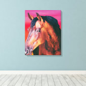 Gradiënt Bay Horse Canvas Afdruk (Insitu (Houten vloer))
