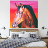 Gradiënt Bay Horse Canvas Afdruk (Insitu (Slaapkamer))