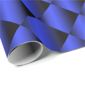Gradient Black en Bright Blue Design Cadeaupapier (Rol Hoek)
