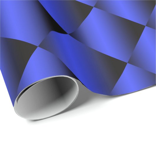 Gradient Black en Bright Blue Design Cadeaupapier (Rol Hoek)
