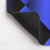 Gradient Black en Bright Blue Design Muismat (Hoek)