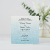 Gradiënt Blauwe Bruiloft Kaart (Staand voorkant)