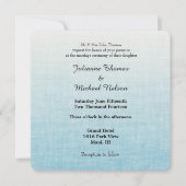 Gradiënt Blauwe Bruiloft Kaart (Voorkant)