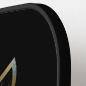 Gradiënt blauwe tijger silhouet monogram pickleball paddle (Links Detail)