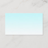 Gradient Blue Faded Ombre Simple Easy Visitekaartje (Achterkant)