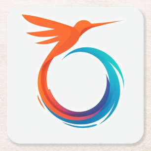 Gradient Burst-Onderzetter Vierkante Kartonnen Onderzetter