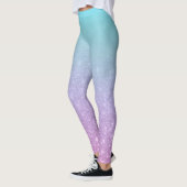 Gradiënt Chic Paars Blue Ombre Leggings (Links)