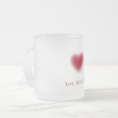 Gradient Coeur de verre givrée Mug (Devant gauche)